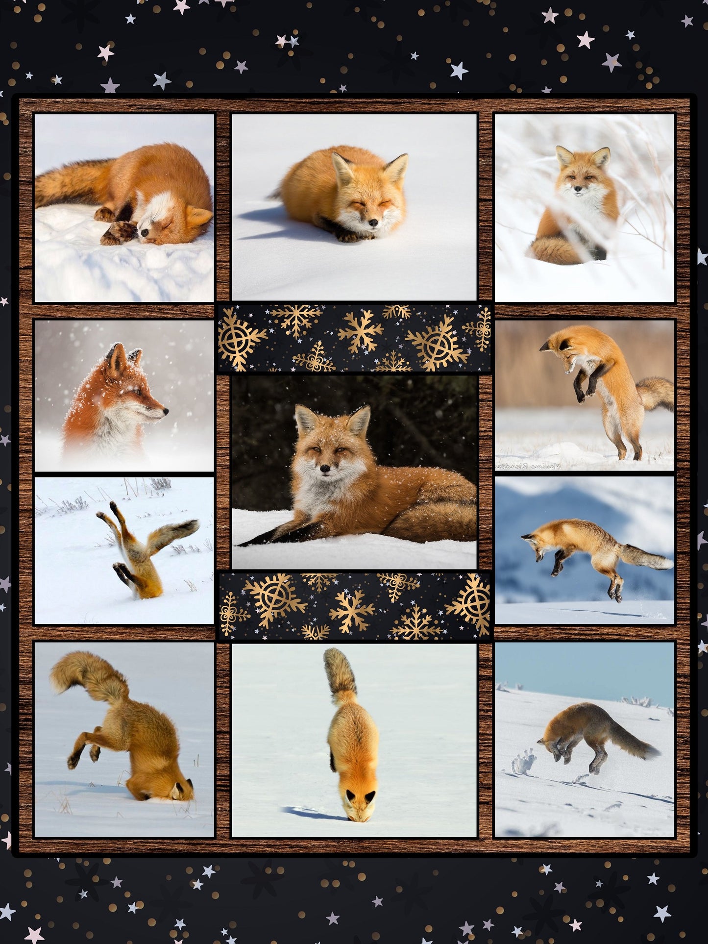 Fox In The Snow Quilt Bed Set