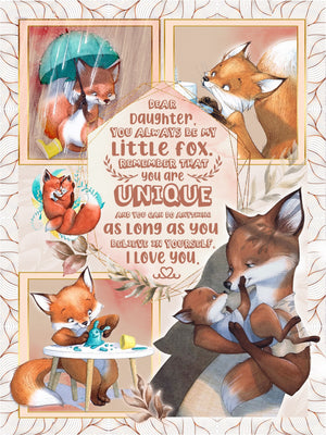 Gifts For Daughters, Granddaughters - Dear Lisa, You Always Be My Little Fox 3D Throw Blanket