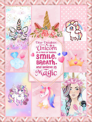 Dear Lisa, Be A Unicorn In A Field Of Horses. Smile, Breath And Believe In Magic 3D Quilt Bed Set