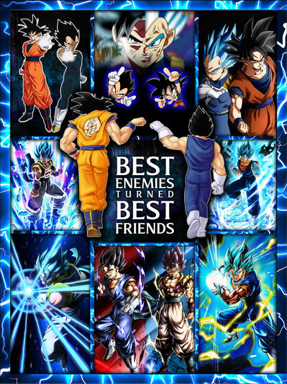 Dragon Ball Goku Vegeta Friendship And Gogeta Vegito Fushion 3D Bed Set