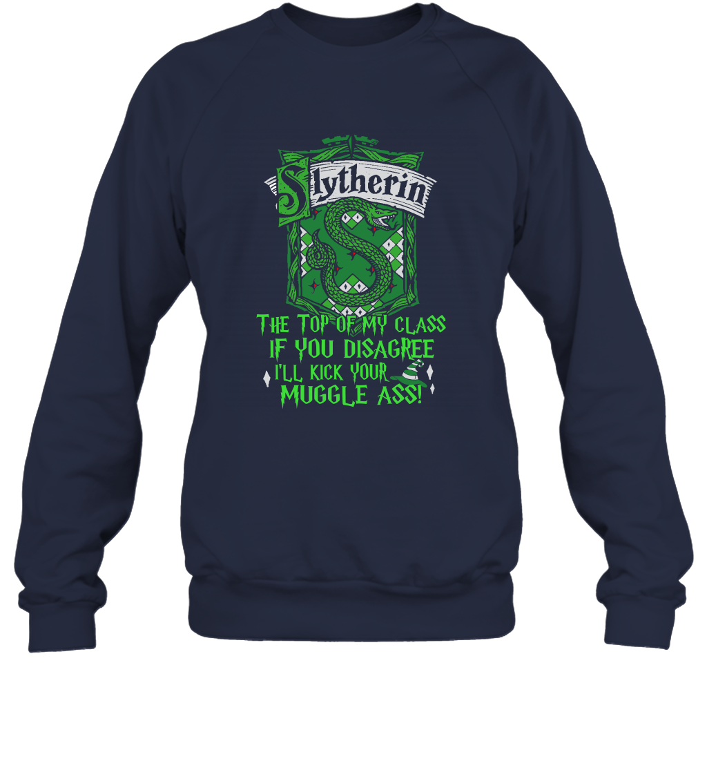 HP QUOTES SLYTHERIN Sweatshirt Sweatshirt Navy
