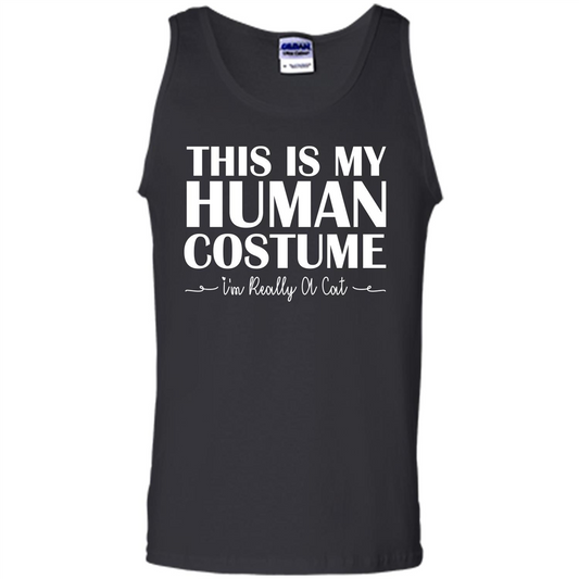 Halloween T-shirt This Is My Human Costume I'm Really A Cat T-shirt Black