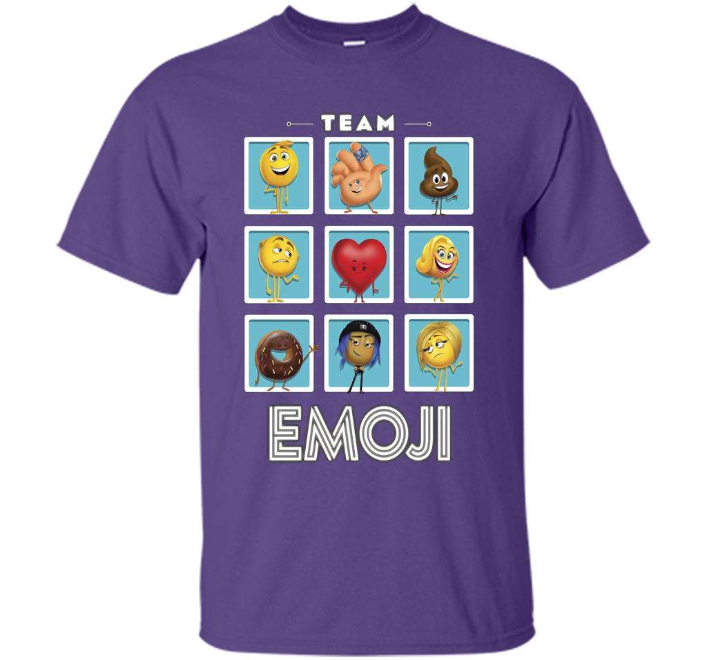 The Emoji Movie Team Emoji Panels Graphic T-Shirt shirt Purple