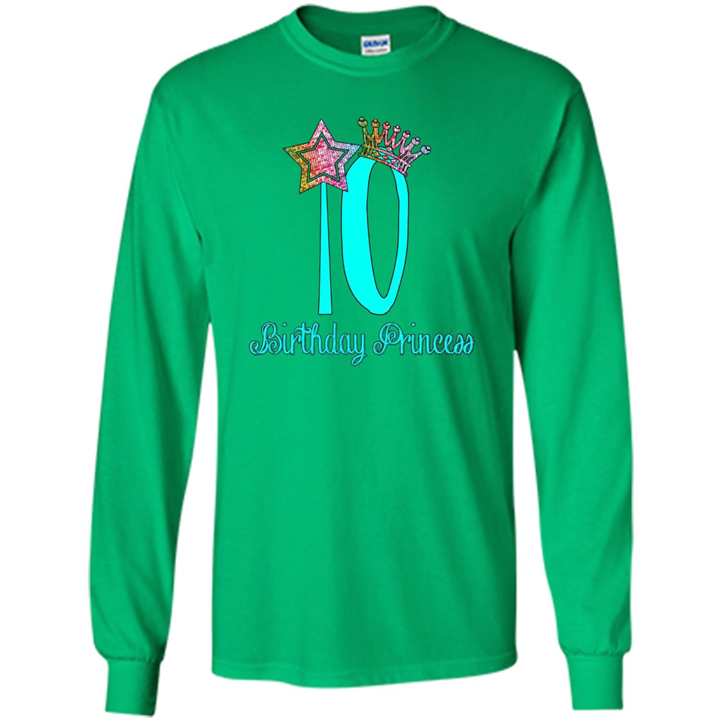 Birthday Princess Tiara T-shirt Tenth Birthday T-Shirt Irish Green