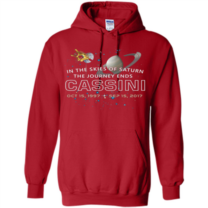 Cassini Spacecraft: End Of Mission At Saturn T-shirt Red