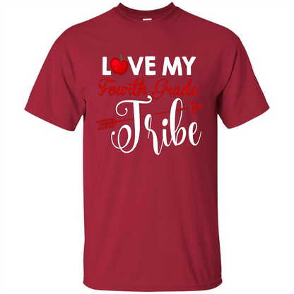 Love My Fourth Grade Tribe T-shirt School Day T-shirt Cardinal