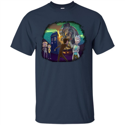 Doctorwho Vs Rick And Morty T-shirt Navy