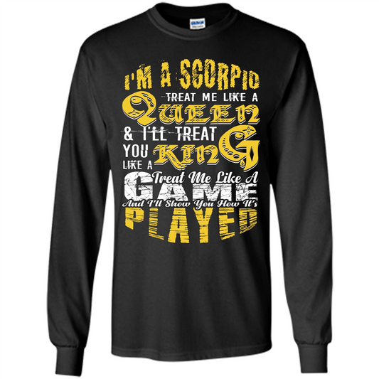 Scorpio T-shirt Im A Scorpio Treat Me Like A Queen Orange