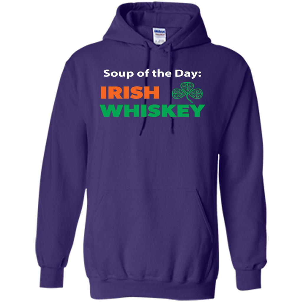 Funny Irish Whiskey Drinking Tshirt Soup Of The Day T-shirt Purple