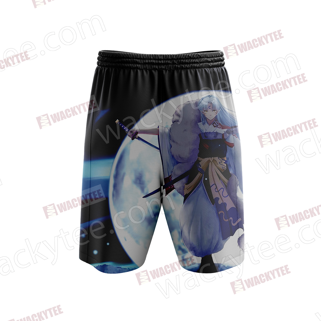 Inuyasha Sesshomaru 3D Beach Shorts