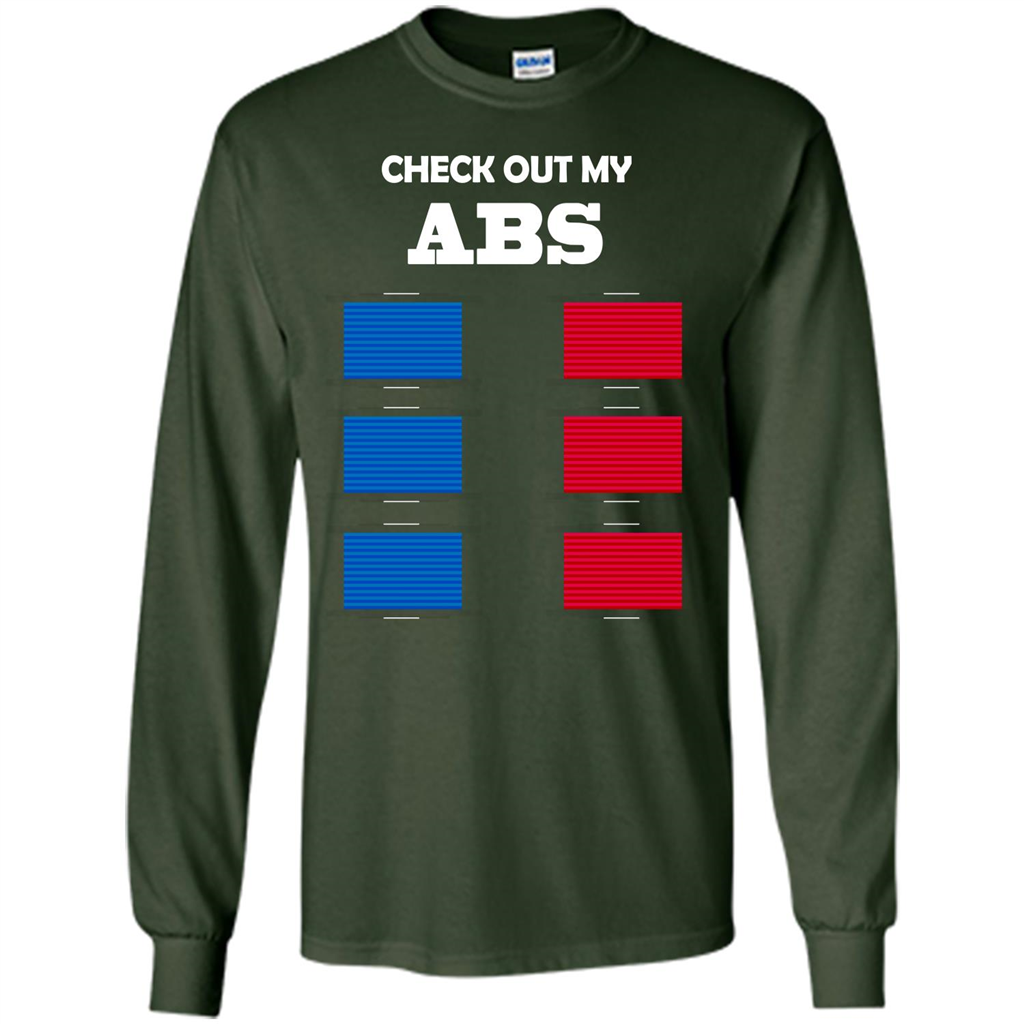 Funny Engineer T-shirt Check Out My Abs Forest Green