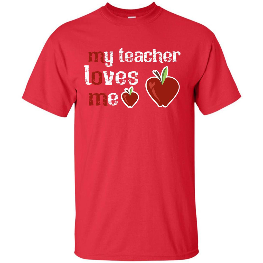 Student T-shirt My Teacher Loves Me T-shirt Red