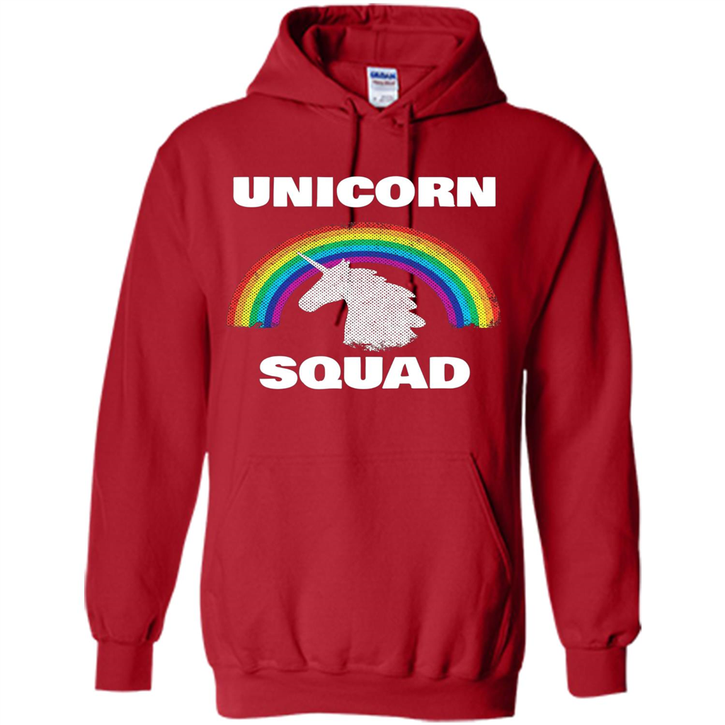 Unicorn Squad T-shirt Rainbow Unicorns Love T-Shirt Red