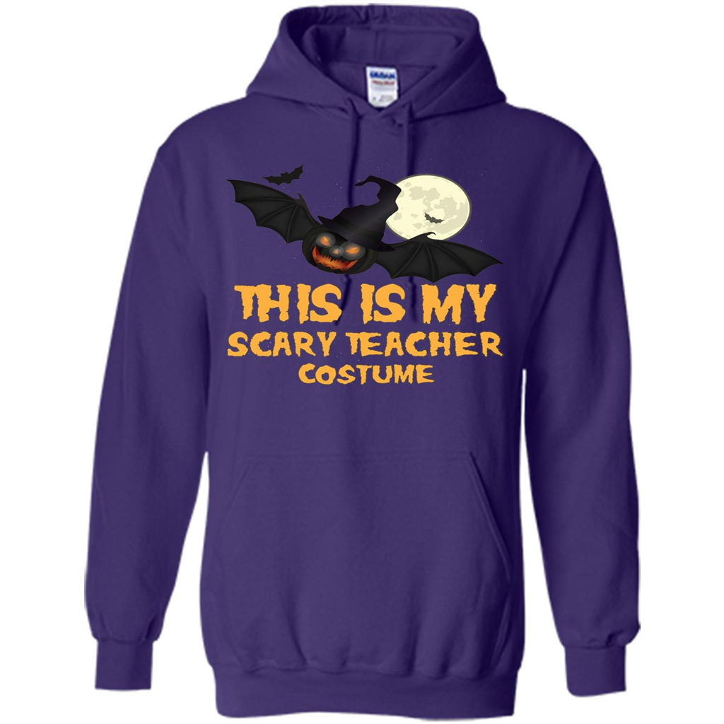 Funny Halloween Teacher T-shirt This is My Scary Teacher Costume Purple