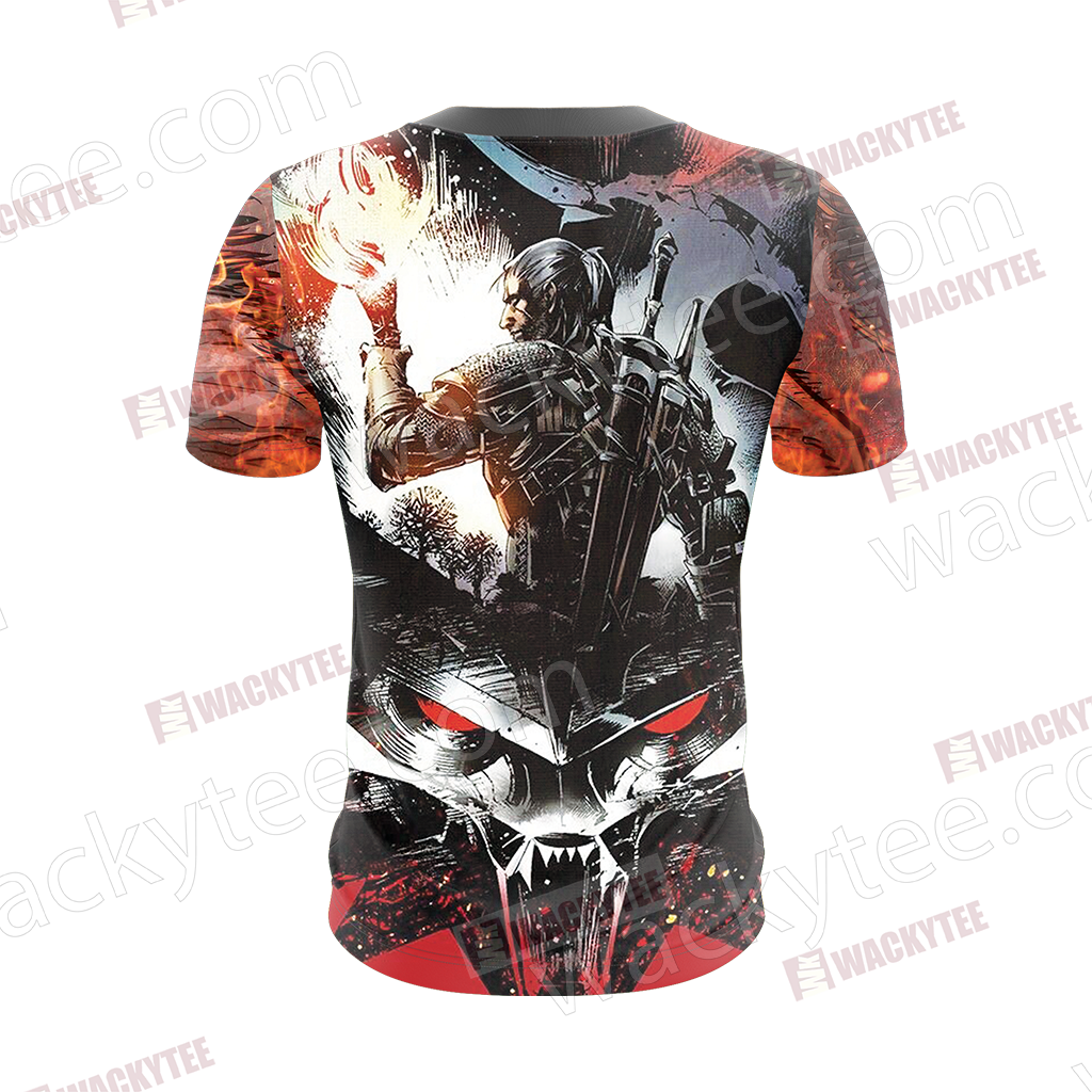 The Witcher 3 Wild Hunt Geralt 3D T-shirt