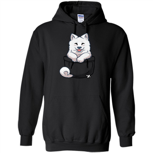 Pocket Samoyed T-shirt Cute Samoyed tshirt Black