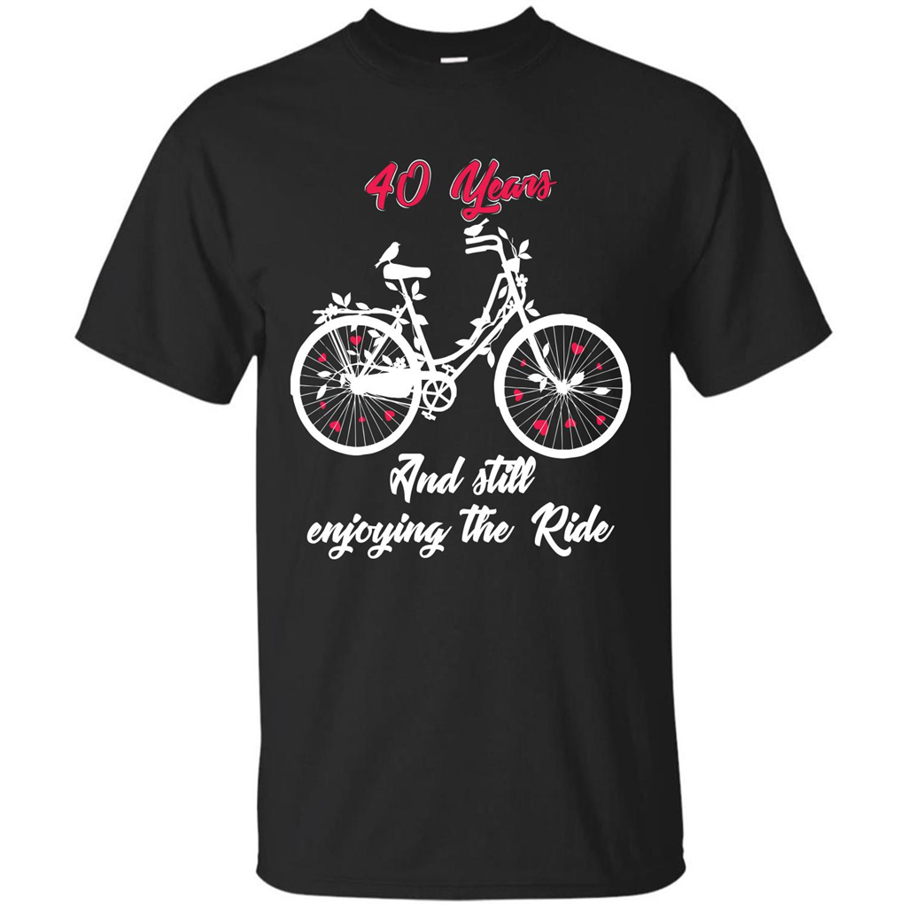 Anniversary T-shirt 40 Years And Still Enjoying The Ride Black