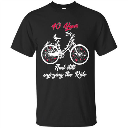 Anniversary T-shirt 40 Years And Still Enjoying The Ride Black
