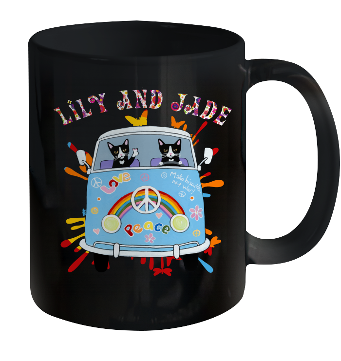 Make Biscuits Not War - Best Friend - Couple Cats (Customized Name) Ceramic Mug