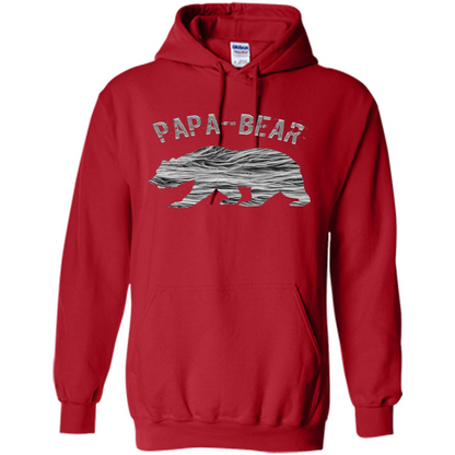 Fathers Day T-shirt Papa Bear Red