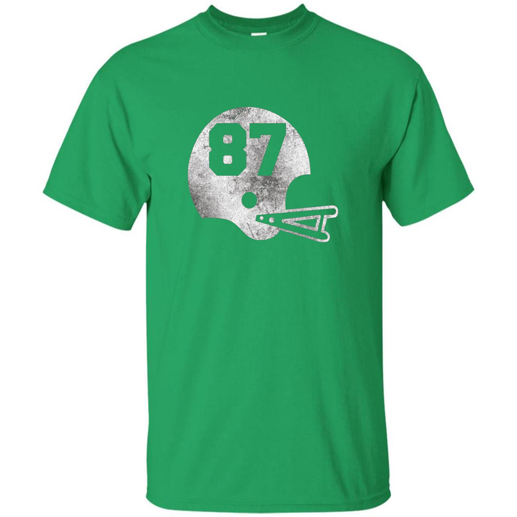 Football Number 87 T-Shirt Player Number Irish Green