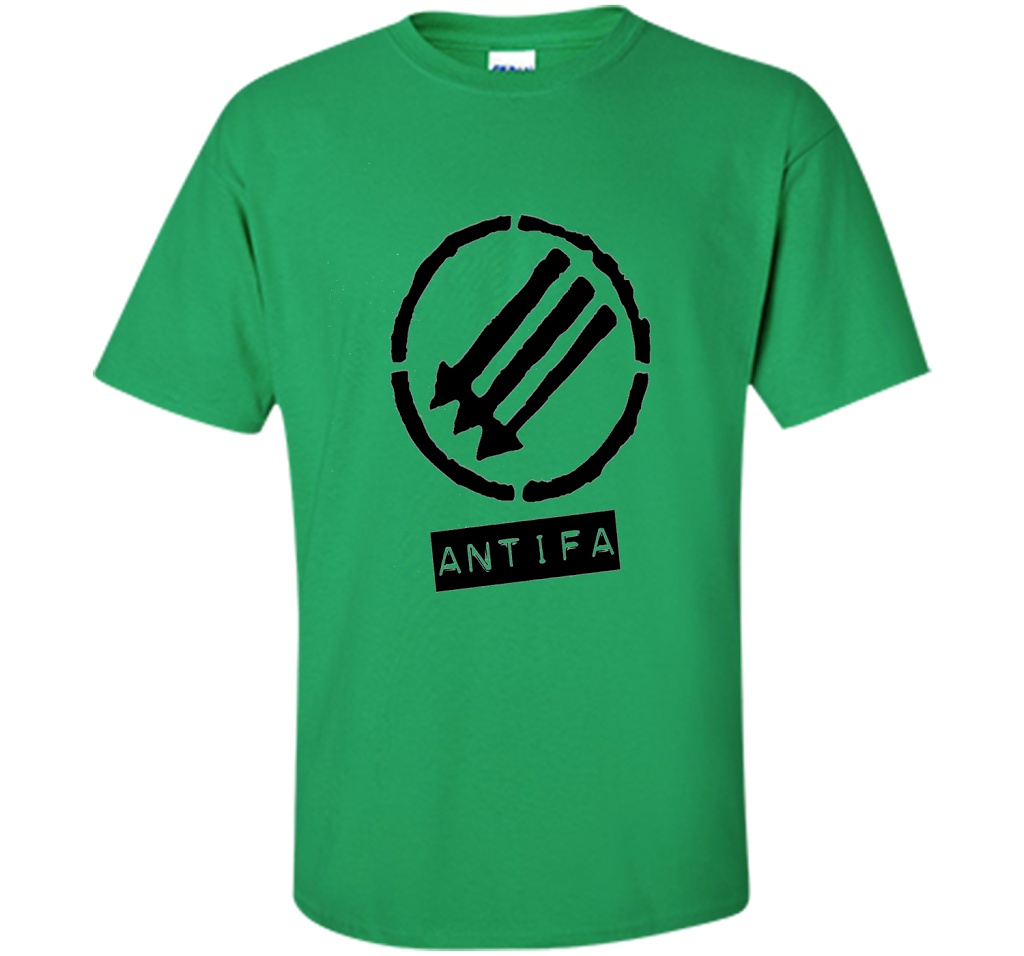 Anti Fascist Antifa Logo T-shirt Irish Green