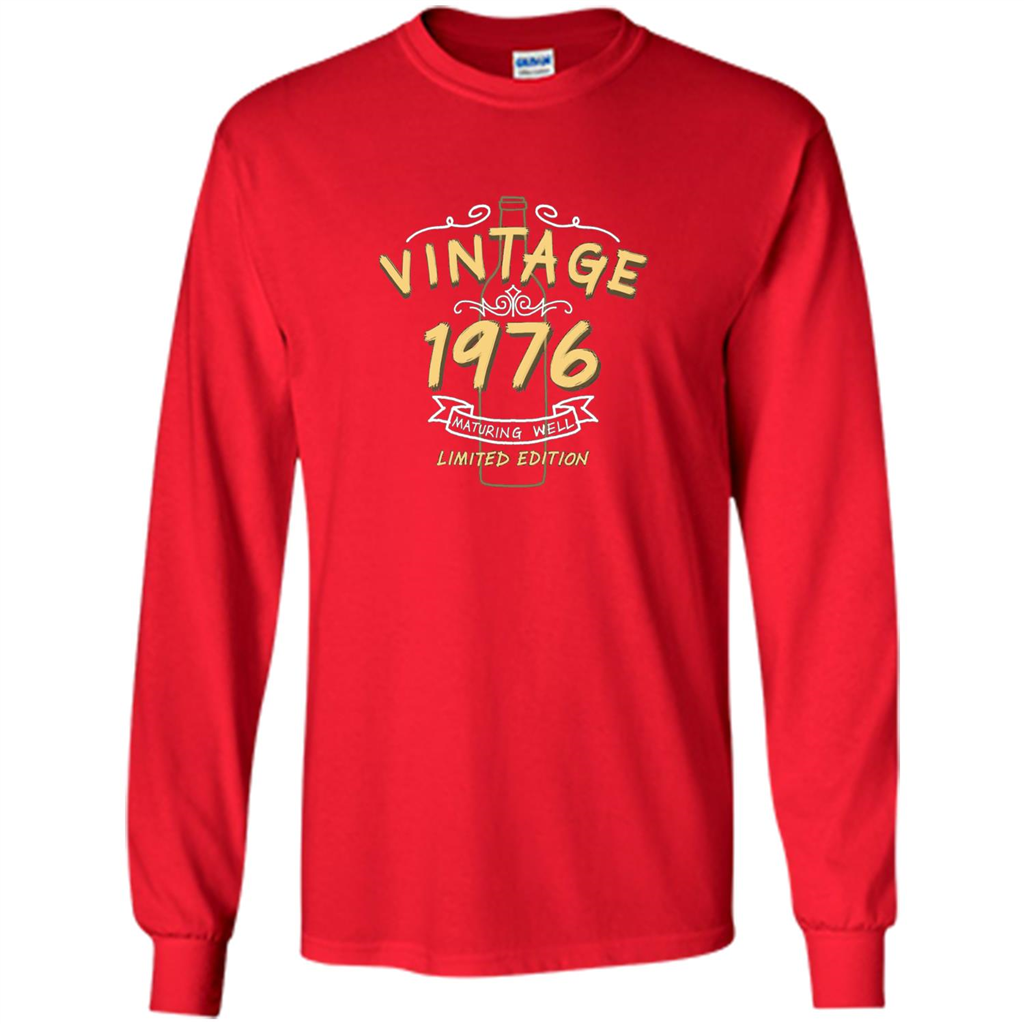 Birthday Gift T-shirt Vintage 1976 Limited Edition T-shirt Red