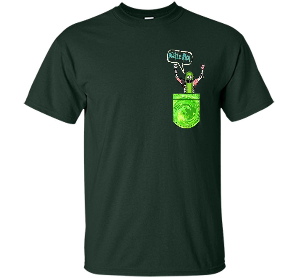Pickle Funny Rick Pocket T-shirt Forest Green