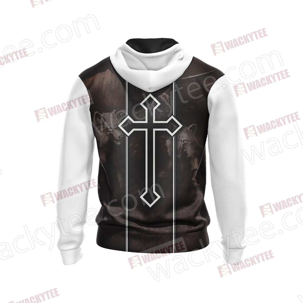 Christian Be Warned I Am Protected By Gods That You Are Not Perpared To Deal With Unisex Zip Up Hoodie Jacket