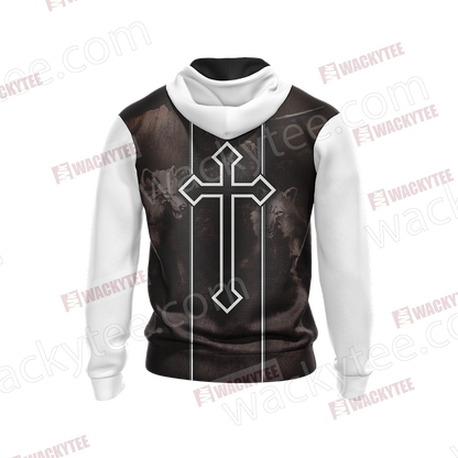 Christian Be Warned I Am Protected By Gods That You Are Not Perpared To Deal With Unisex Zip Up Hoodie Jacket