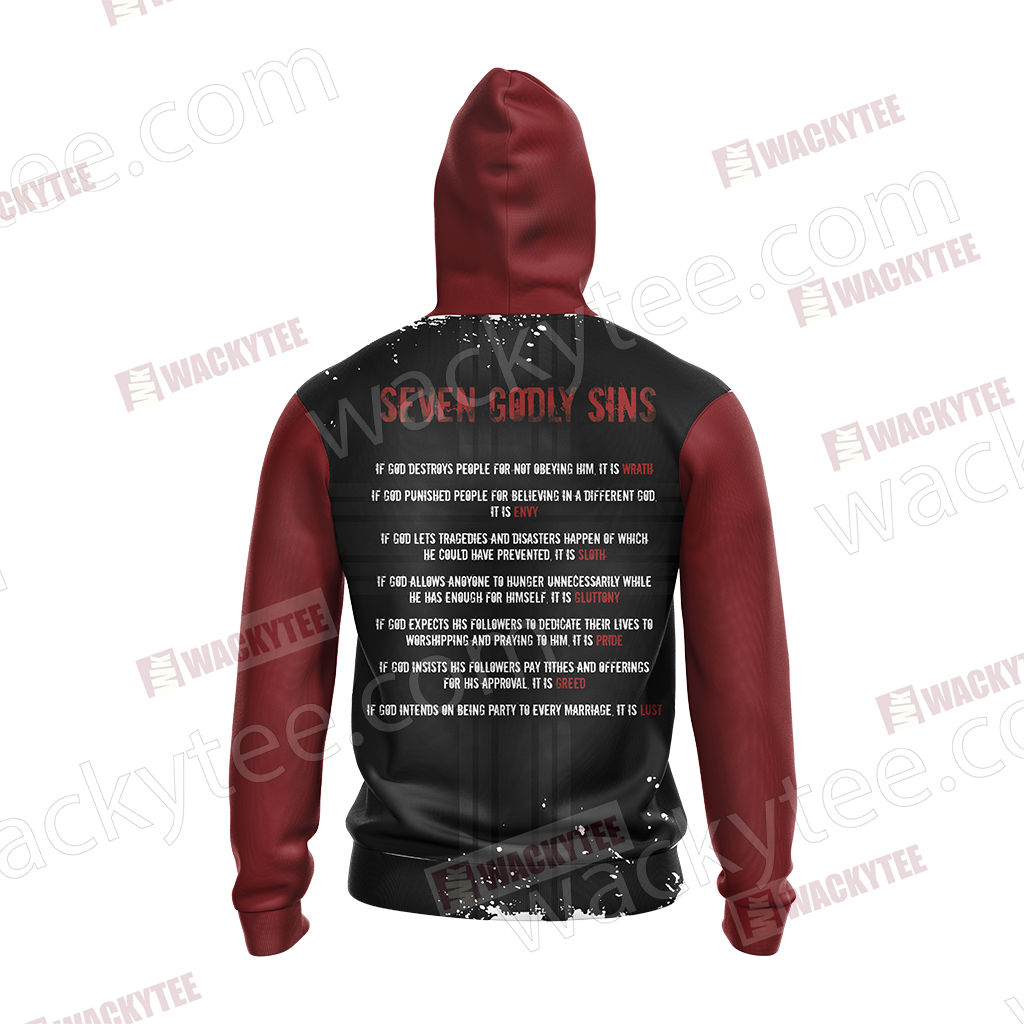 Christian - Seven Godly Sins Unisex 3D Hoodie