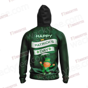 Happy Saint Patrick's Day Unisex Zip Up Hoodie Jacket