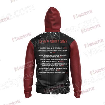 Christian - Seven Godly Sins Unisex Zip Up Hoodie Jacket