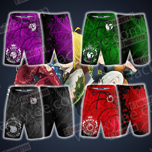 The Seven Deadly Sins - Wrath 3D Beach Shorts