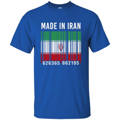 Iran Barcode T-Shirt Made In Iran T-shirt Royal