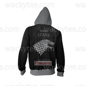 House Stark Game Of Thrones Winter Is Coming New Look Zip Up Hoodie