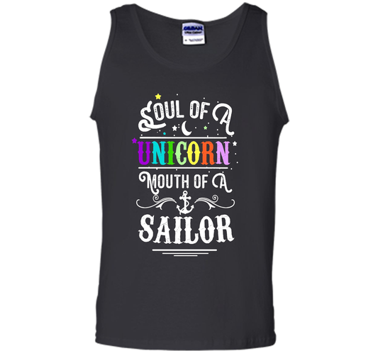 Soul Of A Unicorn Mouth Of A Sailor T-shirt Black