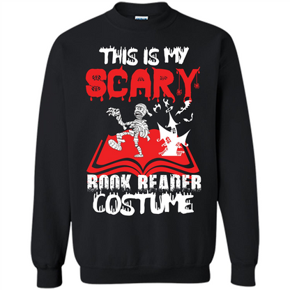 Halloween T-shirt This Is My Scary Book Reader Costume T-shirt Black