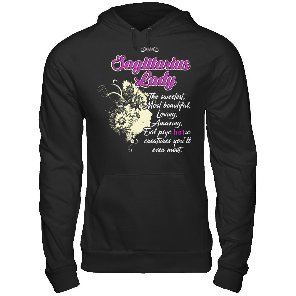 Sagittarius Lady - The Sweetest, Most Beautiful, Loving, Amazing Gildan - Pullover Hoodie Black