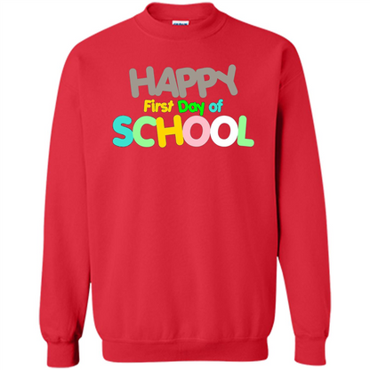 Happy First Day of School Colorful T-shirt Red
