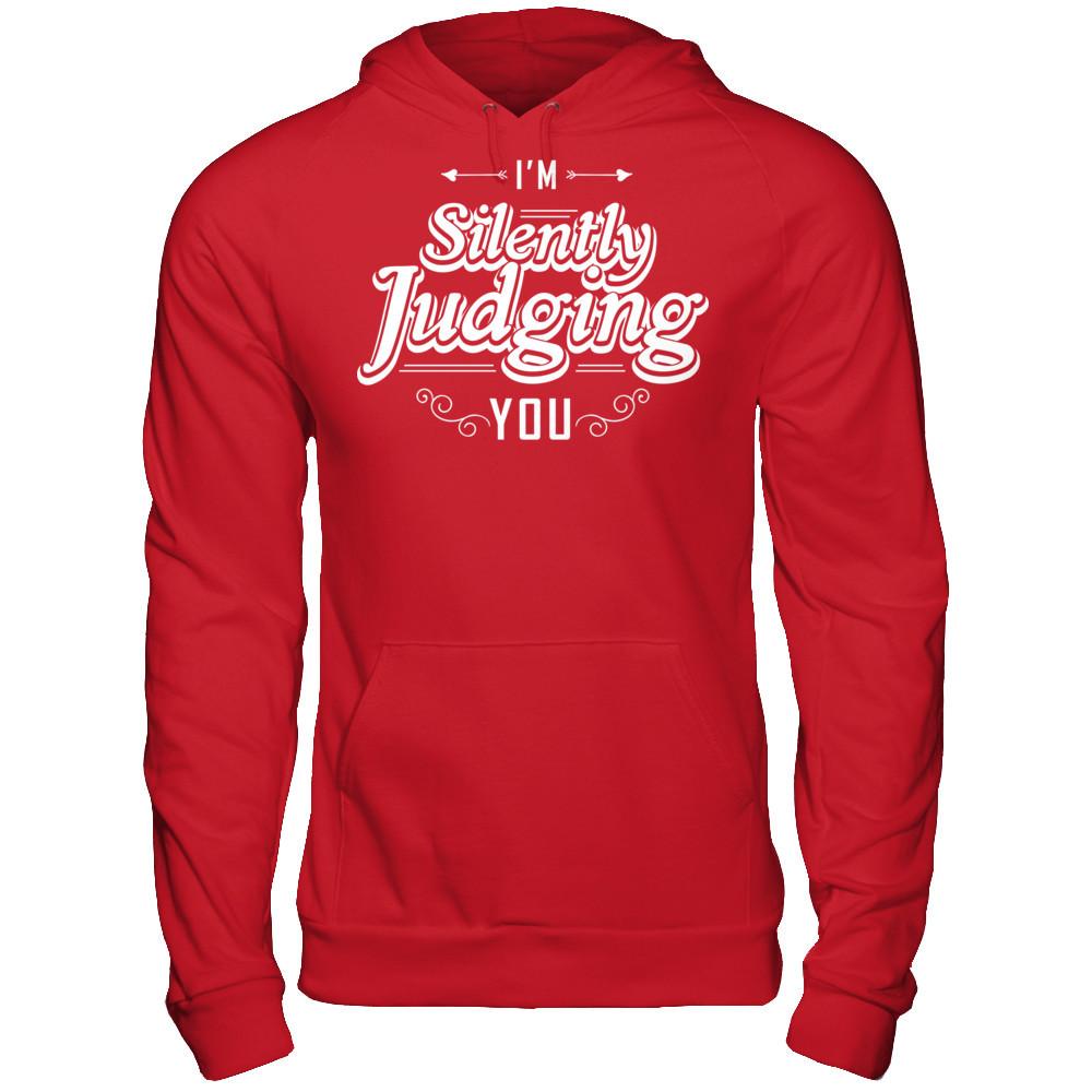 I'm Silently Judging You T-shirt Gildan - Pullover Hoodie Red