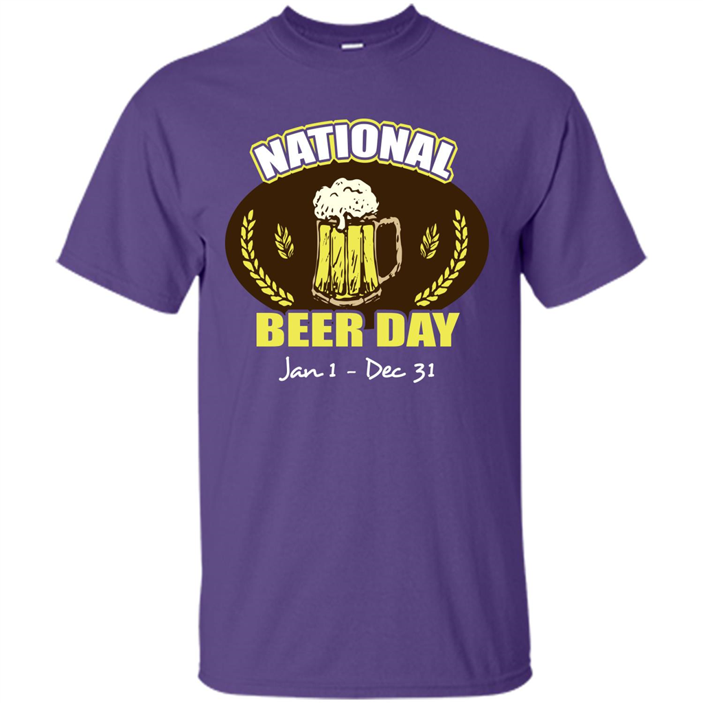 Beer T-shirt National Beer Day Jan1-Dec 31 Purple