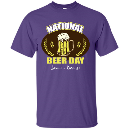 Beer T-shirt National Beer Day Jan1-Dec 31 Purple