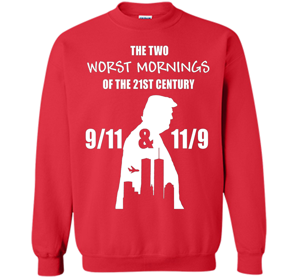 the two worst mornings of the 21st century 9/11 &amp; 11/9 cool shirt Red
