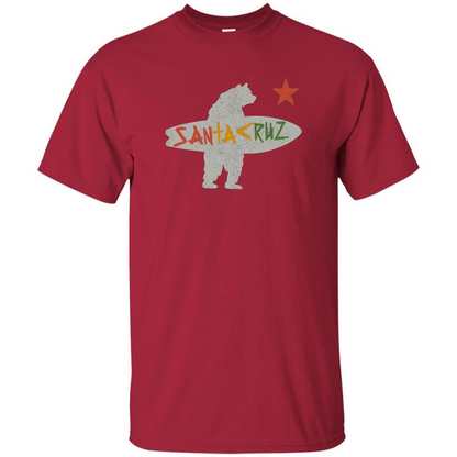 Santa Cruz Surf Bear T-Shirt Cardinal