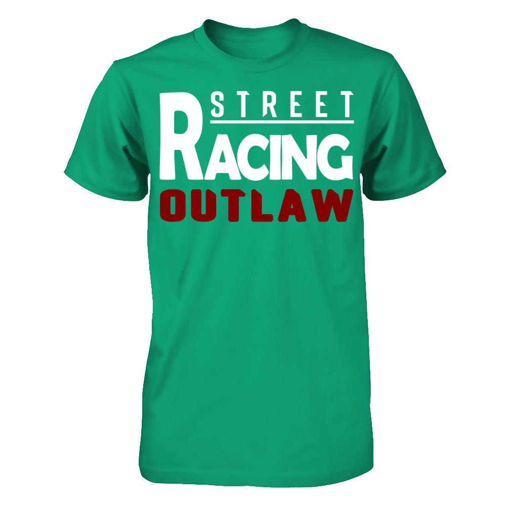 Street Racing Outlaw Gildan - Short Sleeve Tee Kelly Green