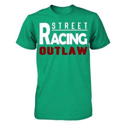 Street Racing Outlaw Gildan - Short Sleeve Tee Kelly Green