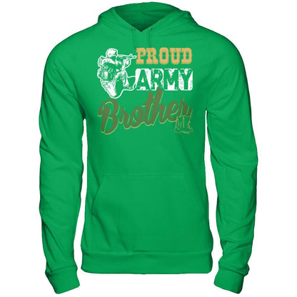 Proud Army Brother T-shirt Gildan - Pullover Hoodie Irish Green