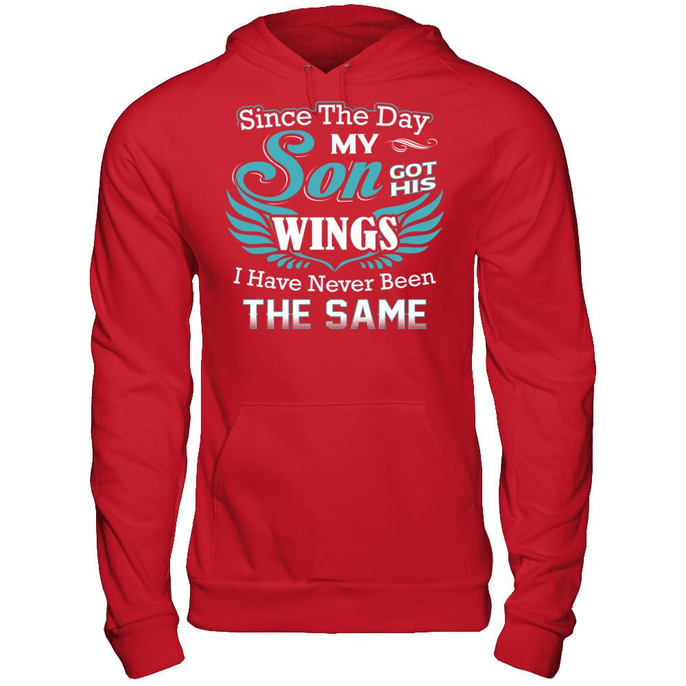 Since The Day My Son Got His Wings I Have Never Been The Same Gildan - Pullover Hoodie Red