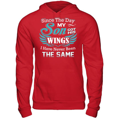 Since The Day My Son Got His Wings I Have Never Been The Same Gildan - Pullover Hoodie Red